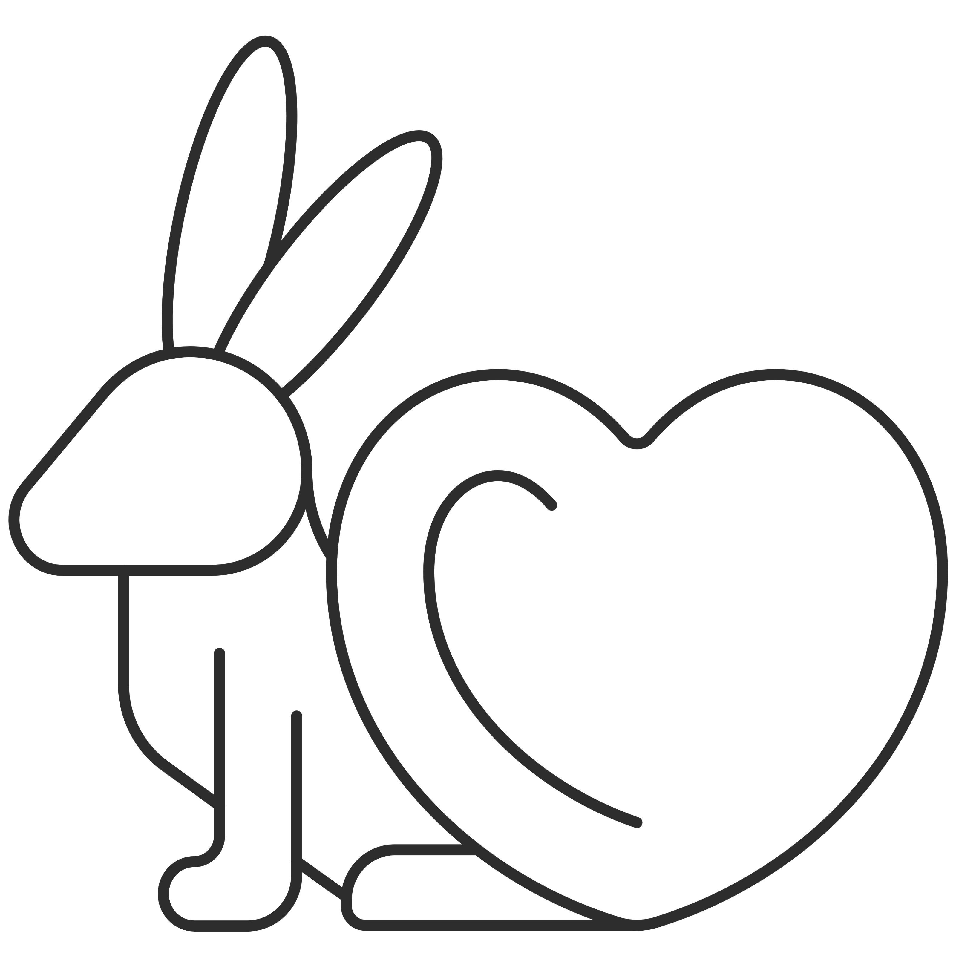Bunny and heart. Vegan and cruelty-free.